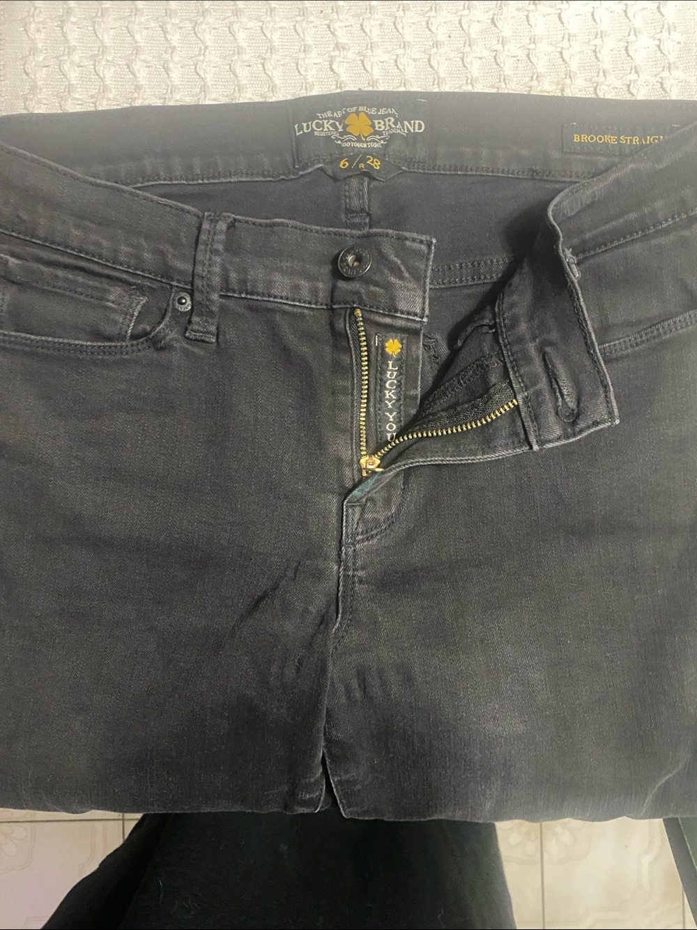 Lucky Brand Black Straight Leg Jeans - Brooke